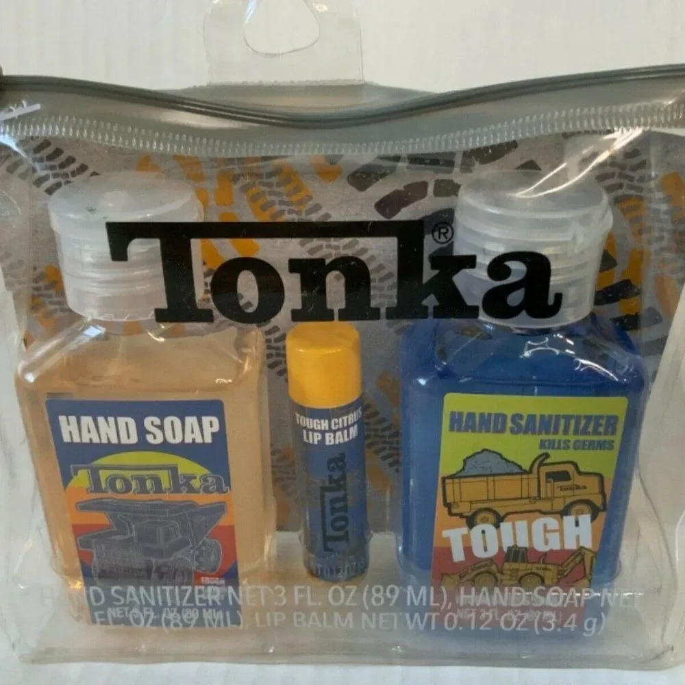 Hasboro Kids 3 pc TONKA Hygiene Travel Bag Set